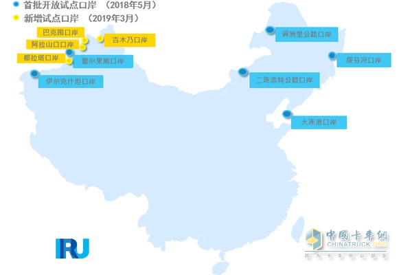 10個TIR試點口岸中，有6個位于新疆