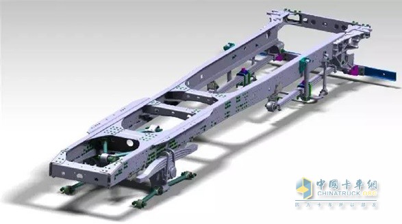 北奔重汽車架懸架一體化設計