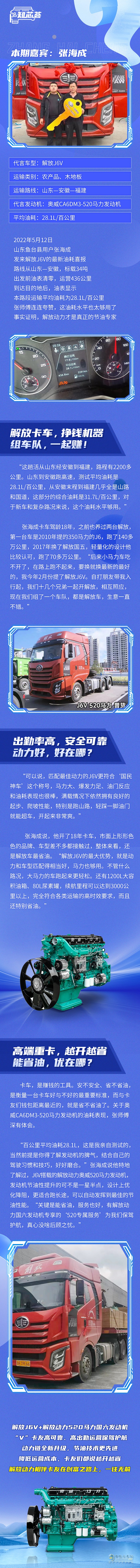 J6V百公里平均油耗28.1L 解放動力真節(jié)油