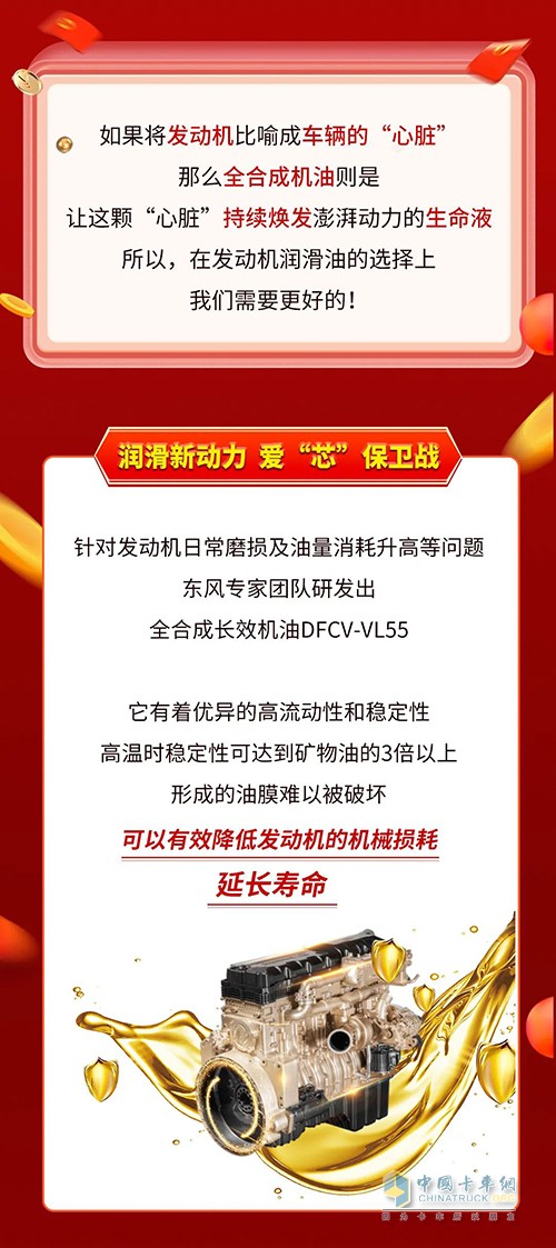 東風商用車 全合成長效機油 VL55 正式上市