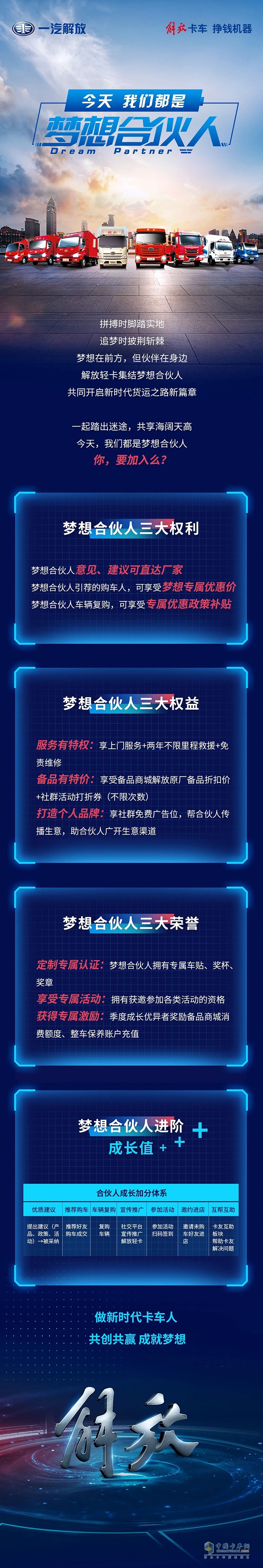 解放卡車集結(jié)夢想合伙人 開啟新時代貨運之路新篇章