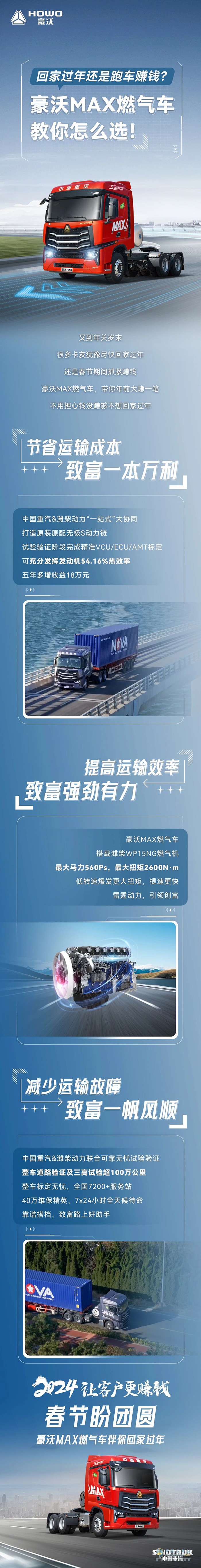 回家過(guò)年還是跑車賺錢？豪沃MAX燃?xì)廛嚱棠阍趺催x