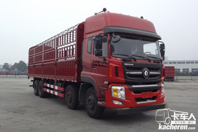 重汽王牌 W5B-H重卡 340馬力 8X4 9.6米 國五倉柵式載貨車(435后橋)(CDW5310CCYA1T5)